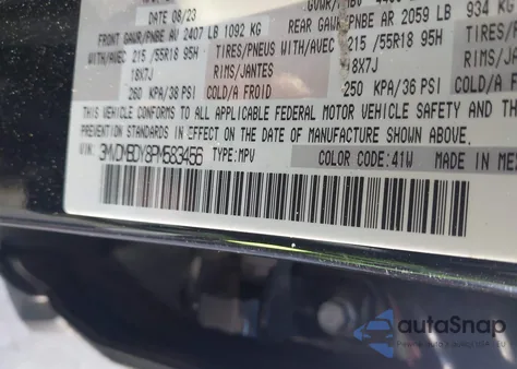 2023 Mazda Cx-30 2.5 Turbo Premium из США, поврежденный, VIN 3MVDMBDY8PM583456